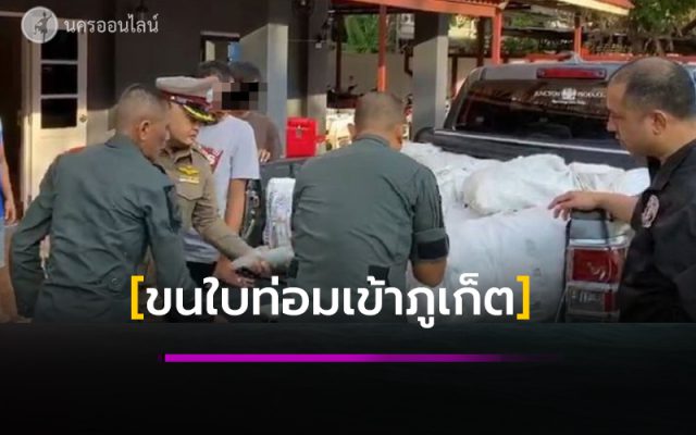 รวบ 2หนุ่มสงขลา ขนใบกระท่อมเข้าภูเก็ต