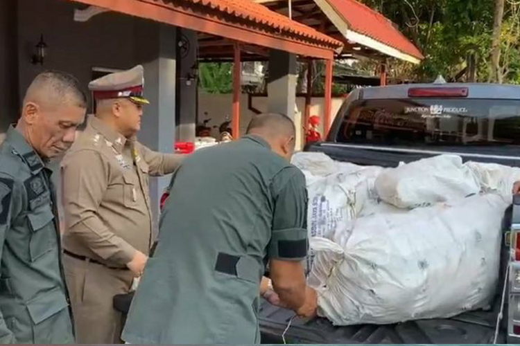 รวบ 2หนุ่มสงขลา ขนใบกระท่อมเข้าภูเก็ต